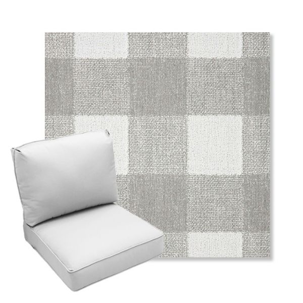 Picture of Preso Pebble | Center Seam Deep Seating Outdoor Cushions - Sunbrella© Fabric