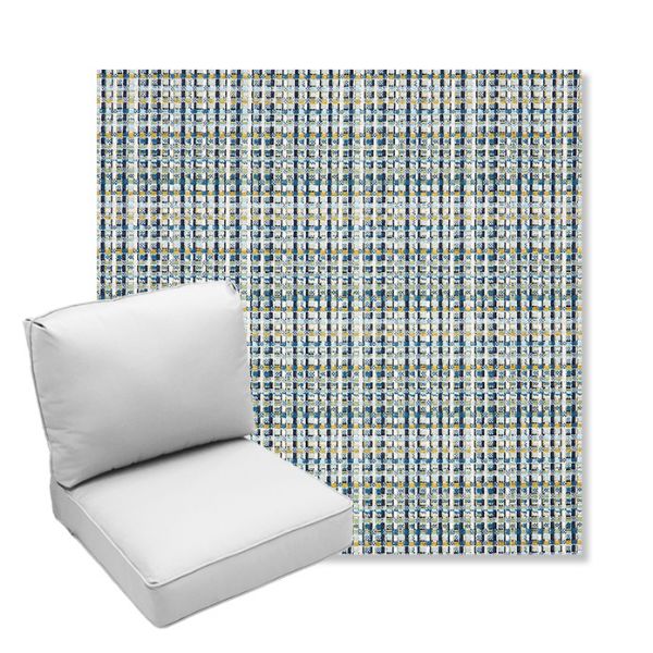 Picture of Principle Lagoon | Center Seam Deep Seating Outdoor Cushions - Sunbrella© Fabric