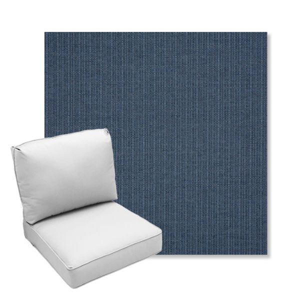 Picture of Proven Indigo | Center Seam Deep Seating Outdoor Cushions - Sunbrella© Fabric