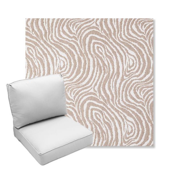 Picture of Rapids Camel | Center Seam Deep Seating Outdoor Cushions - Sunbrella© Fabric