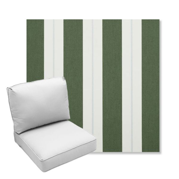 Picture of Relate Ivy | Center Seam Deep Seating Outdoor Cushions - Sunbrella© Fabric