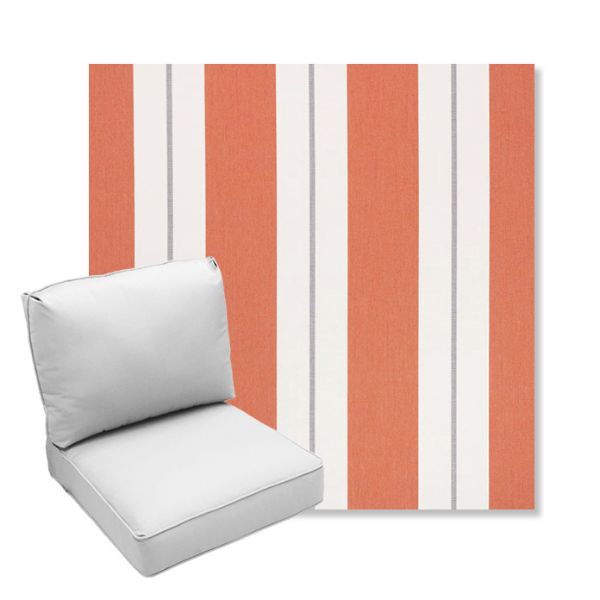 Picture of Relate Persimmon | Center Seam Deep Seating Outdoor Cushions - Sunbrella© Fabric