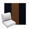 Picture of Rothko Bourbon Blue | Center Seam Deep Seating Outdoor Cushions - Sunbrella© Fabric