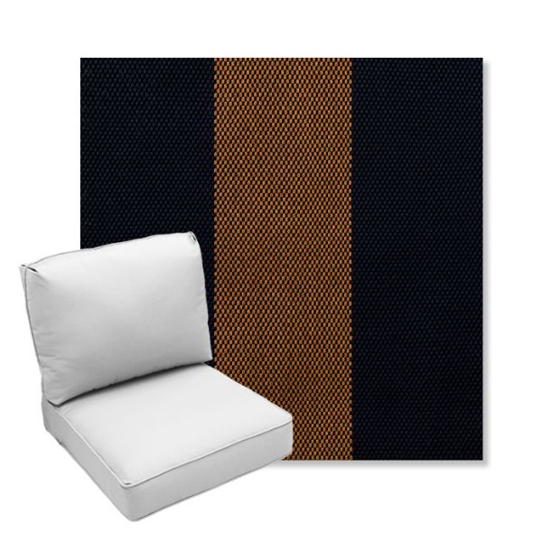 Picture of Rothko Bourbon Blue | Center Seam Deep Seating Outdoor Cushions - Sunbrella© Fabric