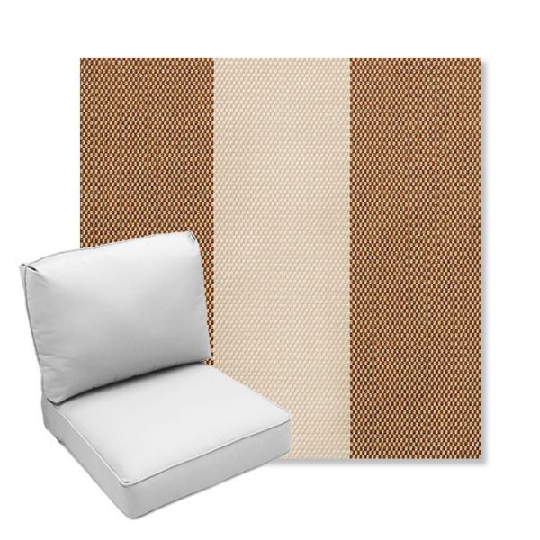 Picture of Rothko Latte | Center Seam Deep Seating Outdoor Cushions - Sunbrella© Fabric