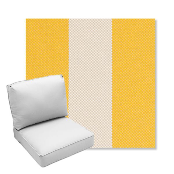 Picture of Rothko Lemonade | Center Seam Deep Seating Outdoor Cushions - Sunbrella© Fabric