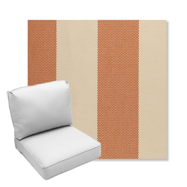 Picture of Rothko Lobster Roll | Center Seam Deep Seating Outdoor Cushions - Sunbrella© Fabric