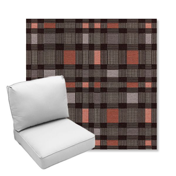 Picture of Rubix Huckleberry | Center Seam Deep Seating Outdoor Cushions - Sunbrella© Fabric