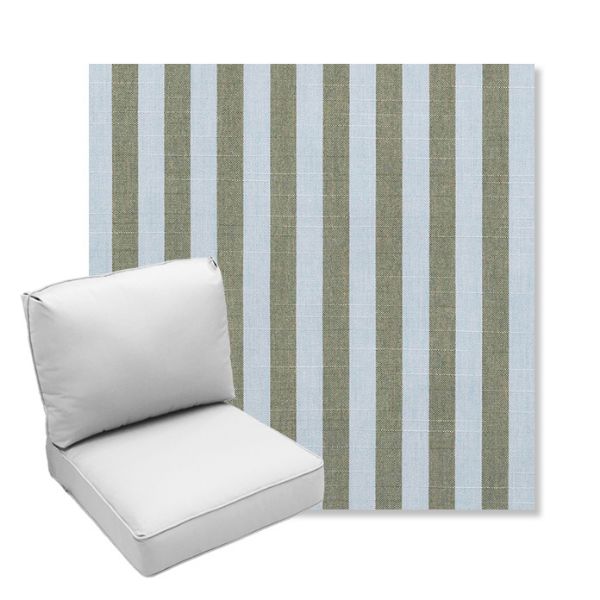 Picture of Sail Away Aloe | Center Seam Deep Seating Outdoor Cushions - Sunbrella© Fabric
