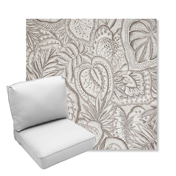 Picture of Sensibility Linen | Center Seam Deep Seating Outdoor Cushions - Sunbrella© Fabric