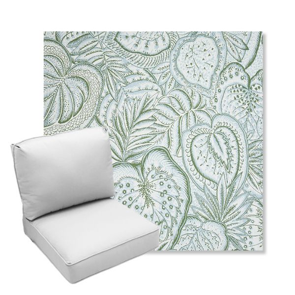 Picture of Sensibilty Spring | Center Seam Deep Seating Outdoor Cushions - Sunbrella© Fabric
