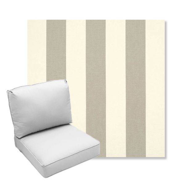 Picture of Solana Seagull | Center Seam Deep Seating Outdoor Cushions - Sunbrella© Fabric