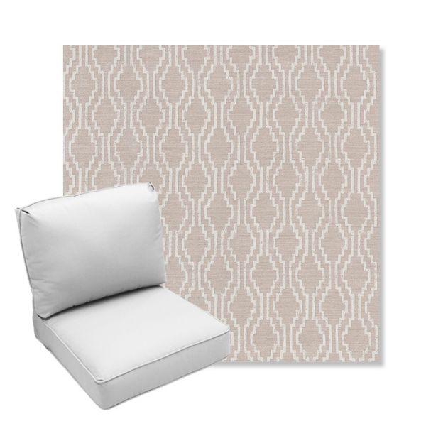 Picture of Solve Linen | Center Seam Deep Seating Outdoor Cushions - Sunbrella© Fabric