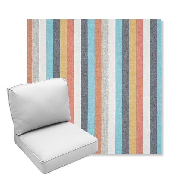 Picture of Surround Sunrise | Center Seam Deep Seating Outdoor Cushions - Sunbrella© Fabric