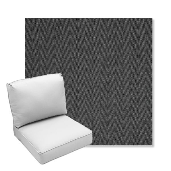Picture of Switch Ash | Center Seam Deep Seating Outdoor Cushions - Sunbrella© Fabric
