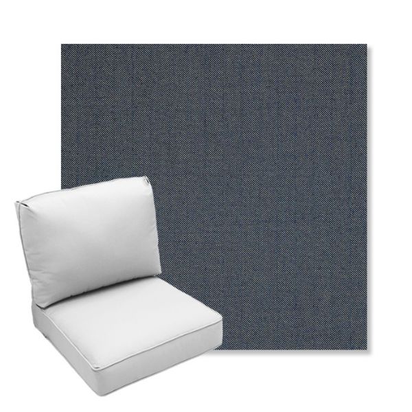 Picture of Switch Denim | Center Seam Deep Seating Outdoor Cushions - Sunbrella© Fabric