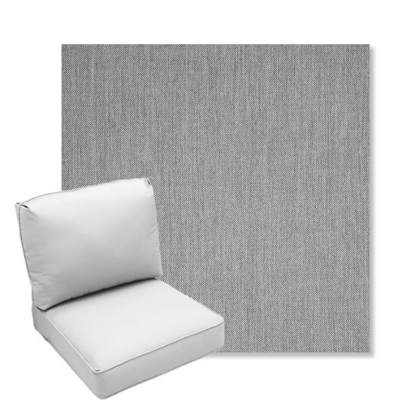 Picture of Switch Silver | Center Seam Deep Seating Outdoor Cushions - Sunbrella© Fabric