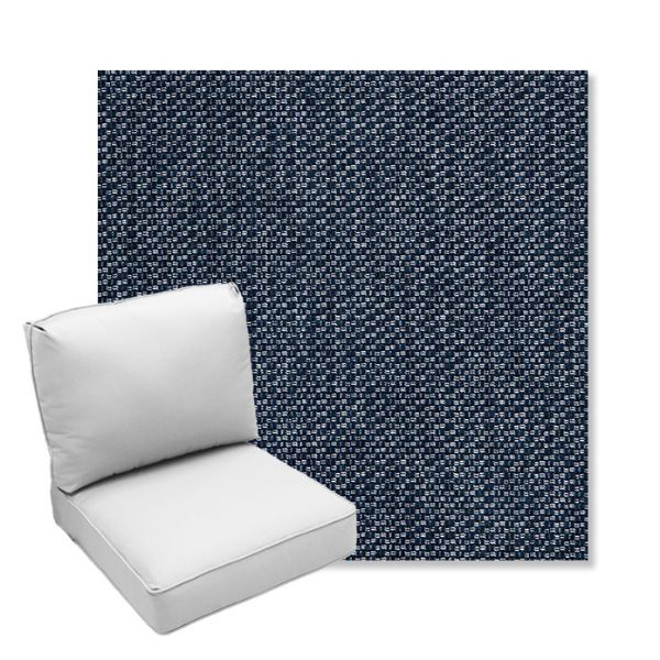 Picture of Tailored Indigo | Center Seam Deep Seating Outdoor Cushions - Sunbrella© Fabric