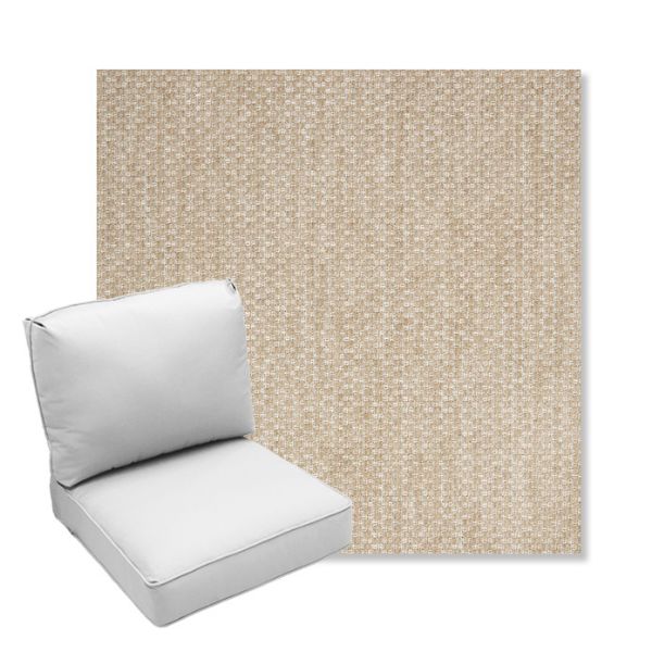 Picture of Tailored Putty | Center Seam Deep Seating Outdoor Cushions - Sunbrella© Fabric