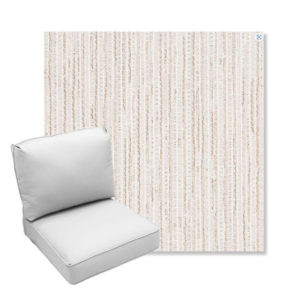 Picture of Tectonic Parchment | Center Seam Deep Seating Outdoor Cushions - Sunbrella© Fabric
