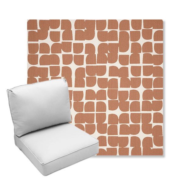 Picture of Toggle Canyon Rose | Center Seam Deep Seating Outdoor Cushions - Sunbrella© Fabric