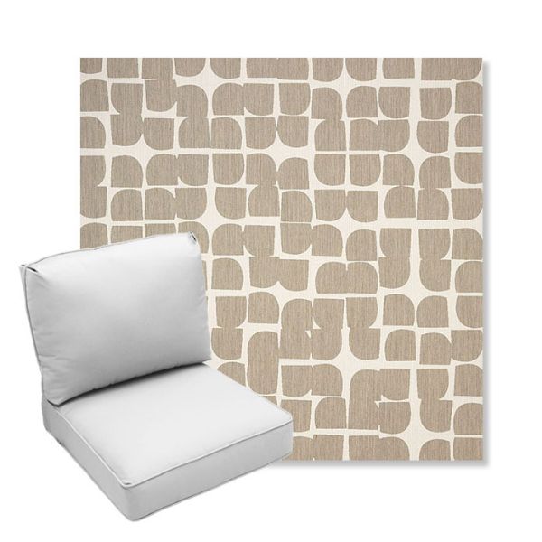 Picture of Toggle Driftwood | Center Seam Deep Seating Outdoor Cushions - Sunbrella© Fabric