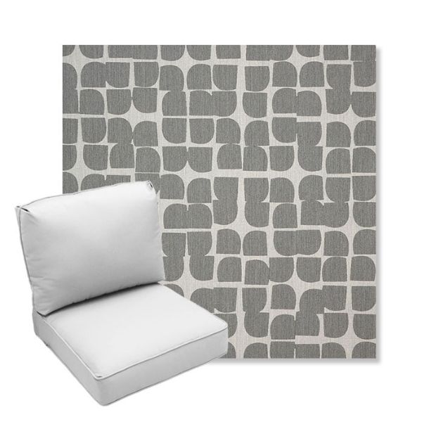 Picture of Toggle Greystone | Center Seam Deep Seating Outdoor Cushions - Sunbrella© Fabric