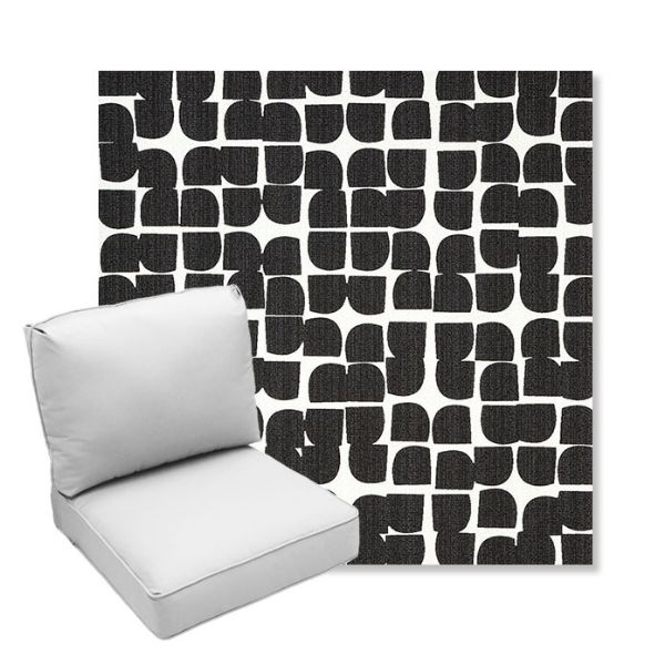 Picture of Toggle Inkblot | Center Seam Deep Seating Outdoor Cushions - Sunbrella© Fabric