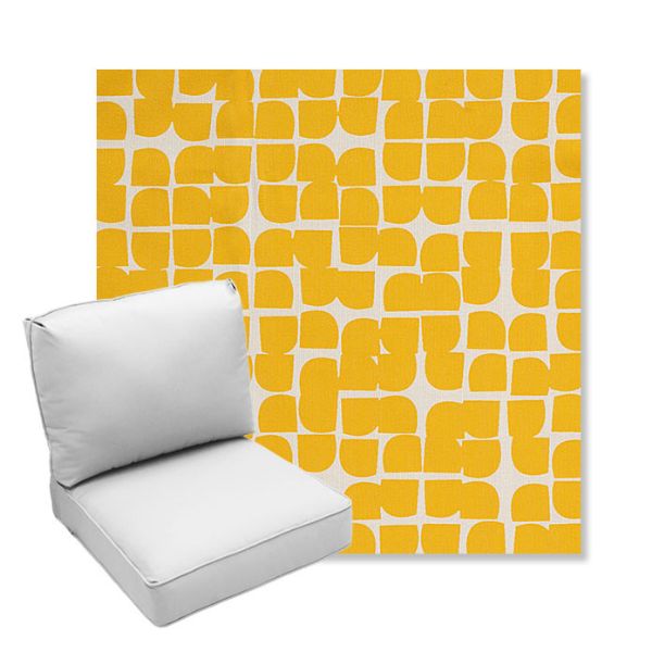 Picture of Toggle Lemon Drop | Center Seam Deep Seating Outdoor Cushions - Sunbrella© Fabric