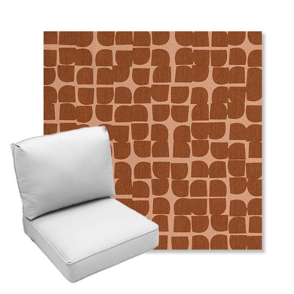 Picture of Toggle Terra Rosa | Center Seam Deep Seating Outdoor Cushions - Sunbrella© Fabric