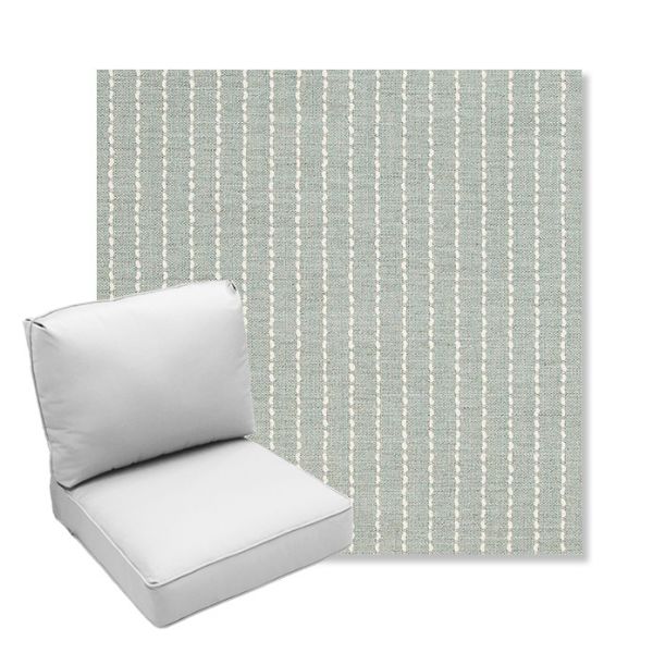Picture of Trail Sky | Center Seam Deep Seating Outdoor Cushions - Sunbrella© Fabric