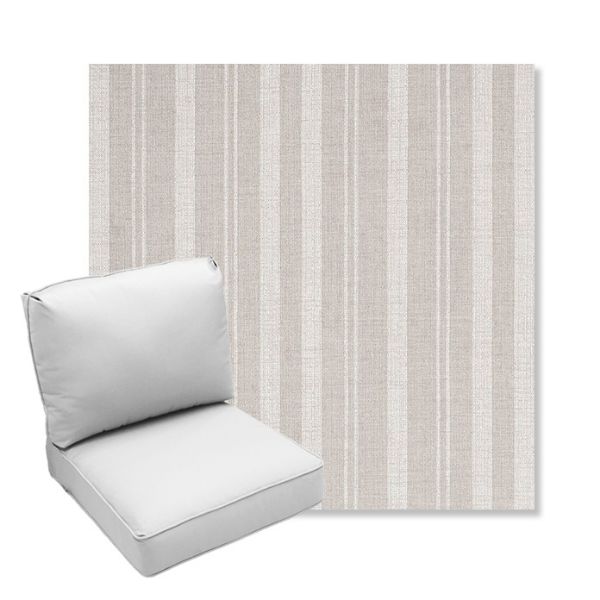 Picture of Tranquil Linen | Center Seam Deep Seating Outdoor Cushions - Sunbrella© Fabric
