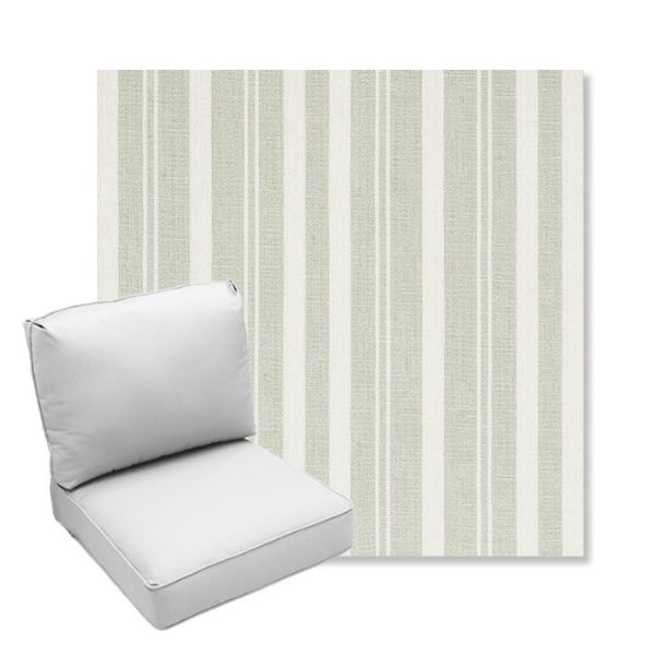 Picture of Tranquil Sage | Center Seam Deep Seating Outdoor Cushions - Sunbrella© Fabric