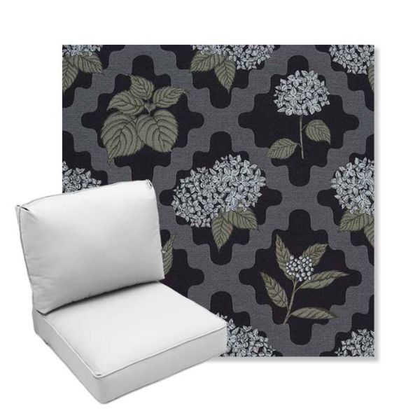 Picture of Trellis Morning Glory | Center Seam Deep Seating Outdoor Cushions - Sunbrella© Fabric