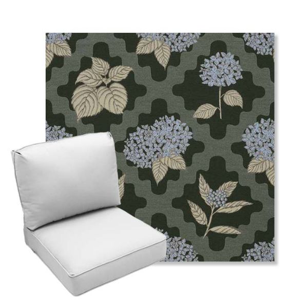 Picture of Trellis Topiary | Center Seam Deep Seating Outdoor Cushions - Sunbrella© Fabric