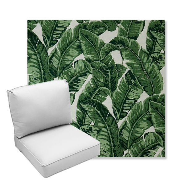 Picture of Tropics Jungle | Center Seam Deep Seating Outdoor Cushions - Sunbrella© Fabric