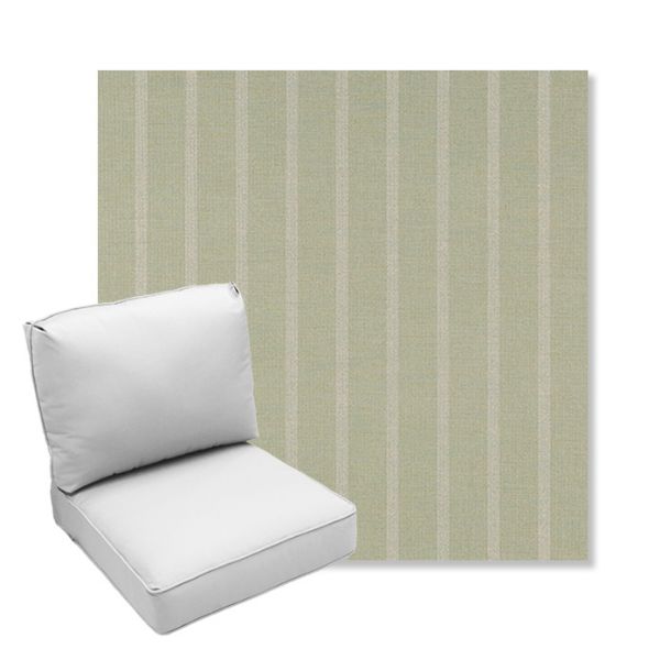 Picture of Unwind Rainwashed | Center Seam Deep Seating Outdoor Cushions - Sunbrella© Fabric