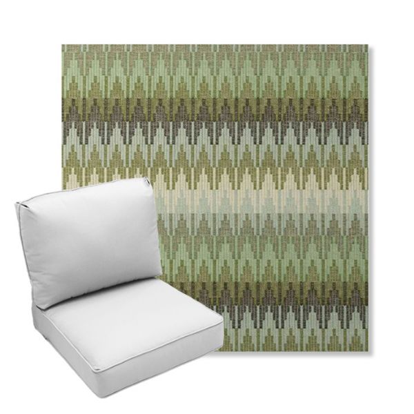 Picture of Valley Herbal | Center Seam Deep Seating Outdoor Cushions - Sunbrella© Fabric