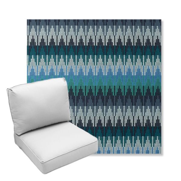 Picture of Valley Lagoon | Center Seam Deep Seating Outdoor Cushions - Sunbrella© Fabric
