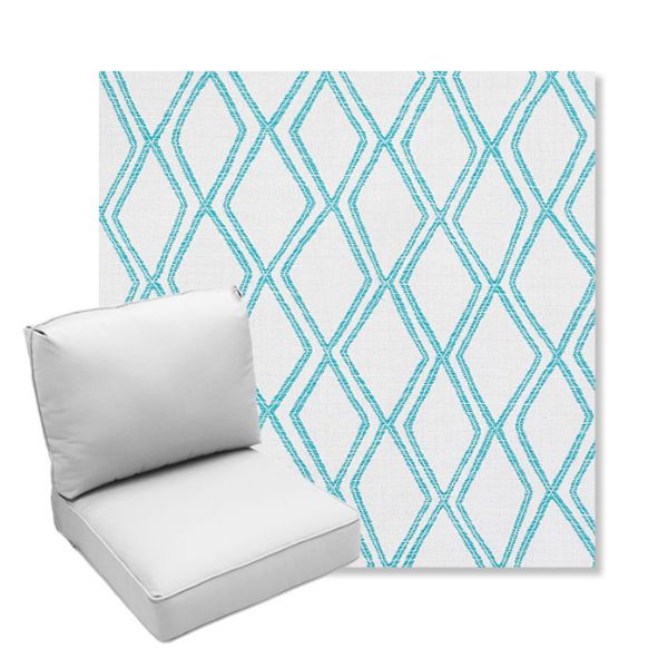 Picture of Voyage Breeze | Center Seam Deep Seating Outdoor Cushions - Sunbrella© Fabric