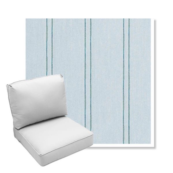 Picture of Wayward Sky | Center Seam Deep Seating Outdoor Cushions - Sunbrella© Fabric