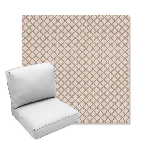 Picture of Yardly Sprig | Center Seam Deep Seating Outdoor Cushions - Sunbrella© Fabric