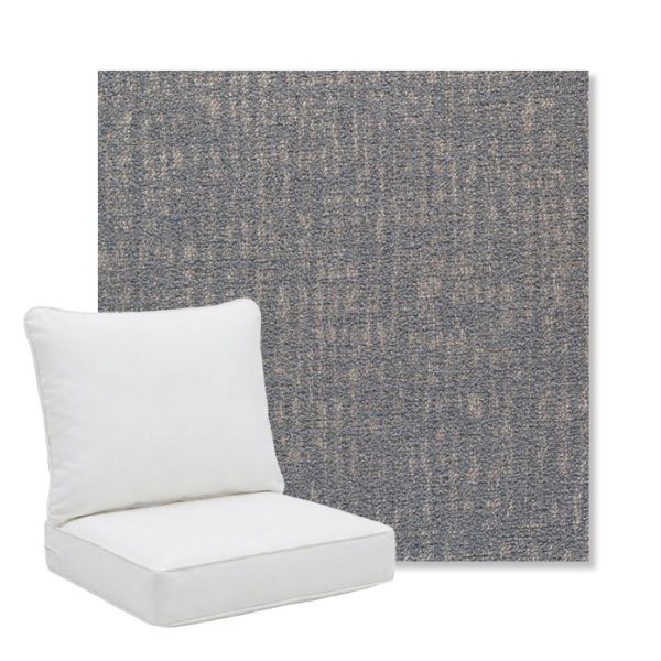 Picture of Abstraction Denim | Pillow Back Deep Seating Outdoor Cushions - Sunbrella© Fabric