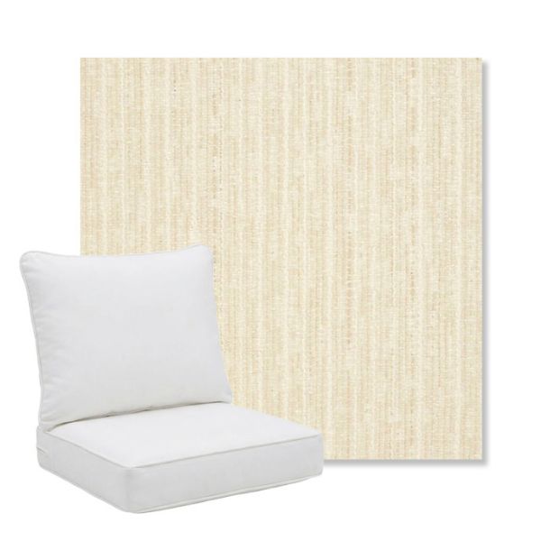 Picture of Abundant Snow | Pillow Back Deep Seating Outdoor Cushions - Sunbrella© Fabric