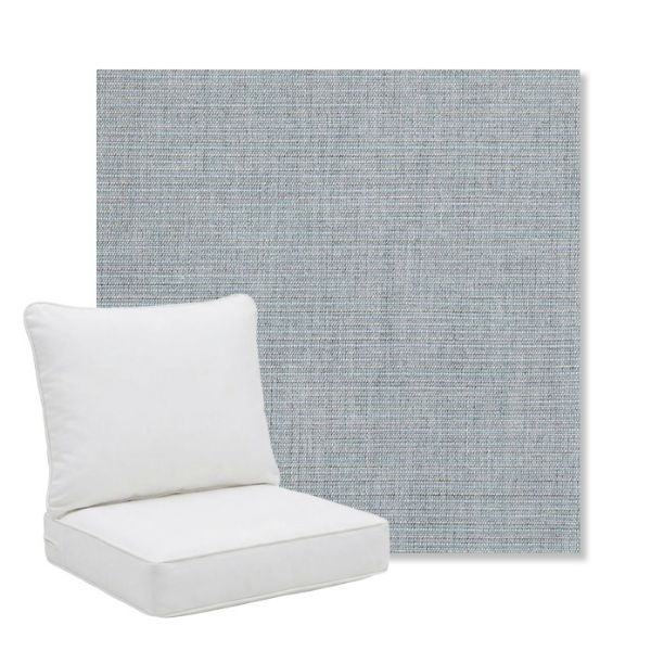 Picture of Ambrose Chambray | Pillow Back Deep Seating Outdoor Cushions - Sunbrella© Fabric