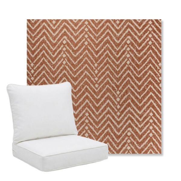Picture of Argo Clay | Pillow Back Deep Seating Outdoor Cushions - Sunbrella© Fabric