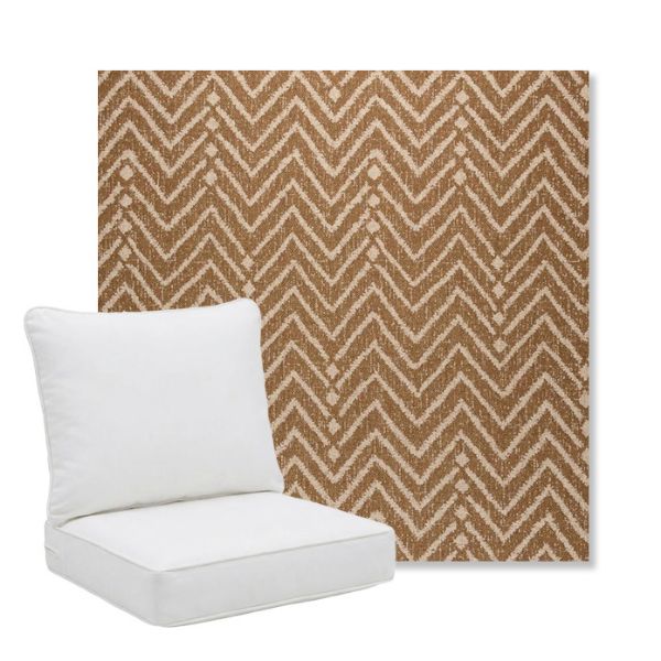 Picture of Argo Toffee | Pillow Back Deep Seating Outdoor Cushions - Sunbrella© Fabric