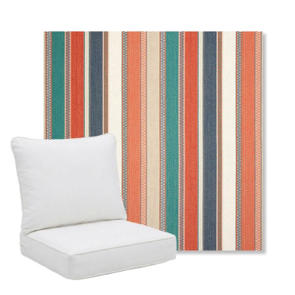 Picture of Ascend Tropical | Pillow Back Deep Seating Outdoor Cushions - Sunbrella© Fabric