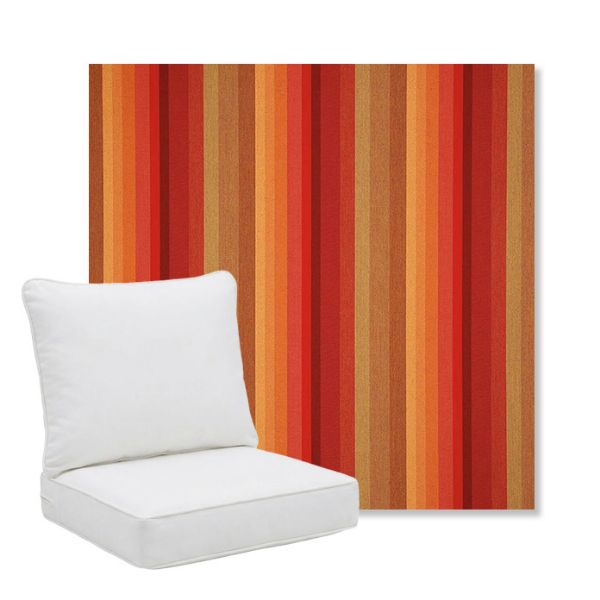 Picture of Astoria Sunset | Pillow Back Deep Seating Outdoor Cushions - Sunbrella© Fabric