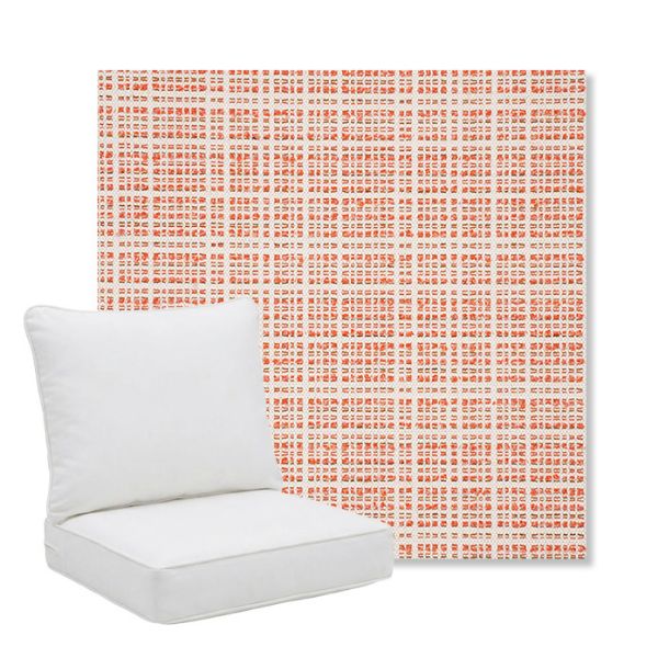 Picture of Benson Guava | Pillow Back Deep Seating Outdoor Cushions - Sunbrella© Fabric